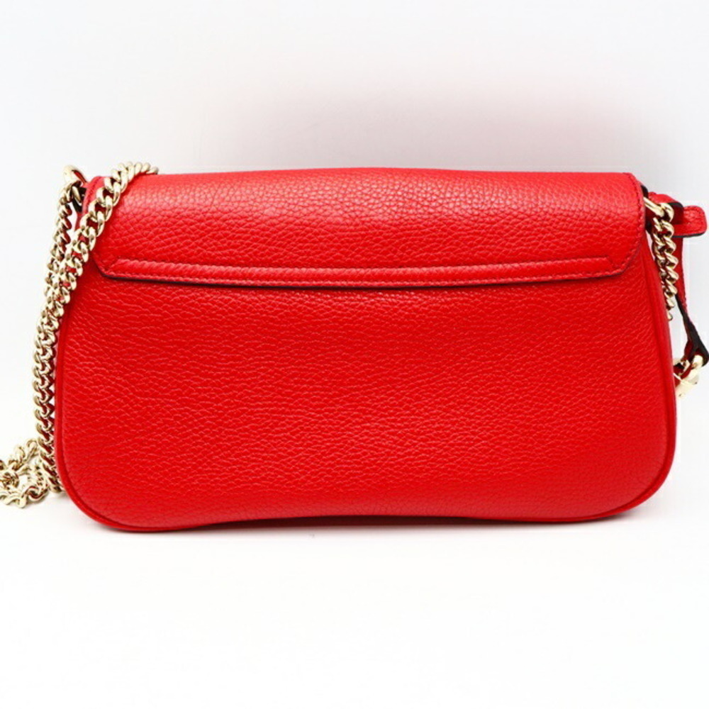Gucci Bag Soho Red Chain Leather Shoulder
